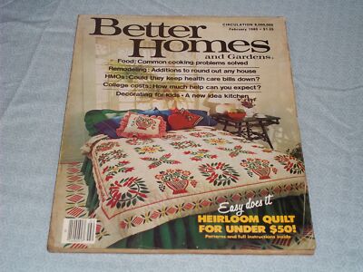 1980 FEBRUARY BETTER HOMES & GARDENS MAGAZINE - HEIRLOOM QUILT COVER - H 4086-image