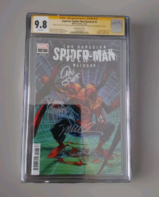 Superior Spider-man Returns #1 Variant CGC SS 9.8 4x Slott/Stegman/Ramos/Delgado-image
