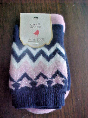 COSY SOCKS Women Star Stripe Cabin Sock NAVY MULTI-image