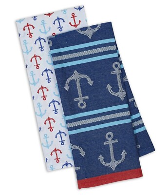 2 Nautical Theme Kitchen Towels by Design Imports-image