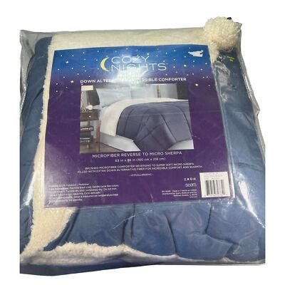 Cozy Nights Comforter Microfiber Reverse To Sherpa 63