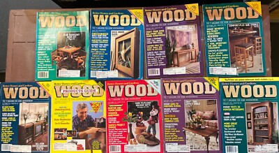 Lot of 9 Better Homes & Gardens WOOD  Magazine Back Issues #42 - #50 (1991-1992)-image