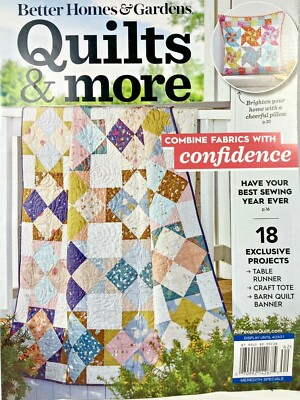 Quilts & More Better Homes Gardens Spring 2021 Magazine Table Runner Tote Banner-image