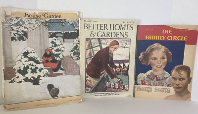 3 Vintage Magazines - House & Garden 1917 Better Homes 1933 Family Circle 1938-image
