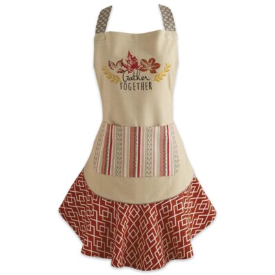 Design Imports Gather Together Ruffle Apron New-image