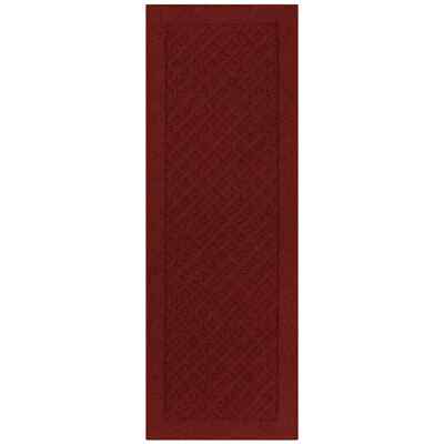 Mainstays Dylan Solid Diamond Olefin Red Indoor Runner Rug, 1'9