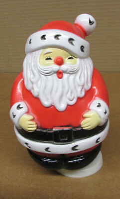 Vintage  1960's Wind-Up Musical Santa Claus Rotates Works-image