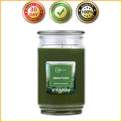Mainstays Alpine Forest Scented Single-Wick Glass Jar Candle, 20 oz New-image