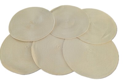 Vintage Pier 1 Wicker Braided Placemats Lot of 6-image