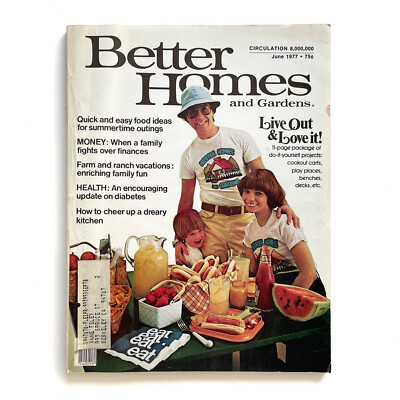 BETTER HOMES AND GARDENS Magazine July 1977 Issue Live Out & Love It-image