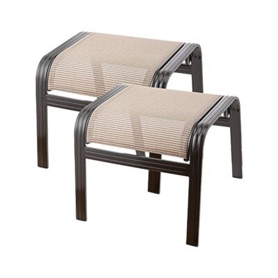 Cozy Patio Footstools, Perfect Outdoor Accent for Your Deck or Porch Space-image