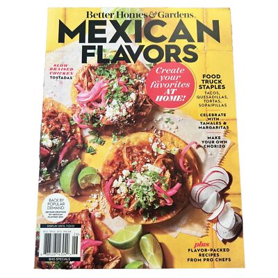 Mexican Recipes Better Homes & Gardens 2022 Magazine Tacos Cooking NEW Hispanic-image