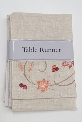 Design Imports Autumn Wheat Table Runner 14x70-image