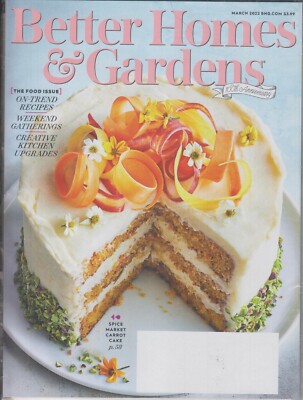 Better Homes & Gardens March 2022 The Food Issue - On Trend Recipes  (Magazine: -image