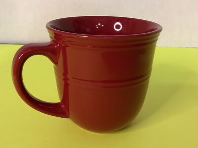 Mainstay Red Stoneware Large Coffee Cup 4”-image