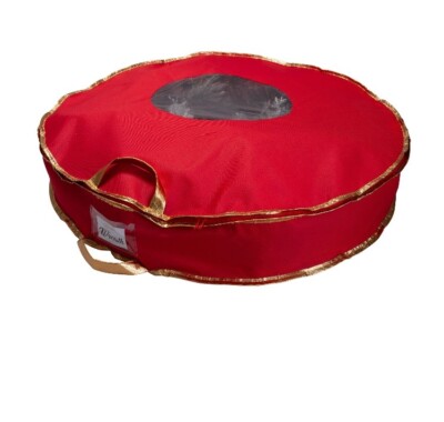 NEW • Mainstays• RED • 36 In Wreath Storage Bag.. 36in X 5.3 Inches H-image