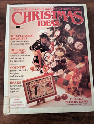 Better Homes & Gardens Christmas Ideas 1985 Hardcover Library withdrawal READ-image