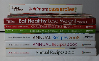 13 Better Homes & Gardens Cookbooks hc 2008-2010 Annual Recipes Lose Weight pb-image