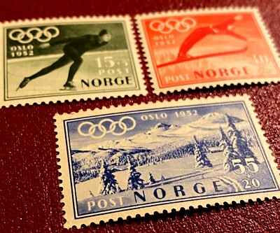 Great Stamps! Winter Olympics 1952 in Oslo Complete Series MNH (from 1951)-image