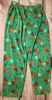 Reindeer Winter Fleece Pajama Pants Size Large Christmas NWOT-image