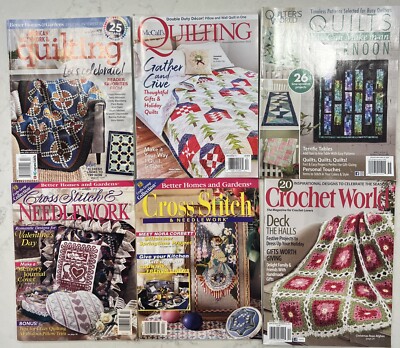 McCall’s Quilting Crochet World Cross Stitch Better Homes Magazines Lot of 6 EUC-image