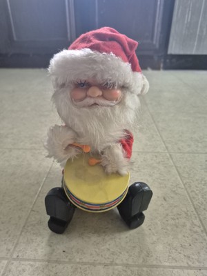 VINTAGE CHRISTMAS 1978 WIND UP DRUMMING SANTA CLAUS YULETIDE ENTERPRISES KOREA-image