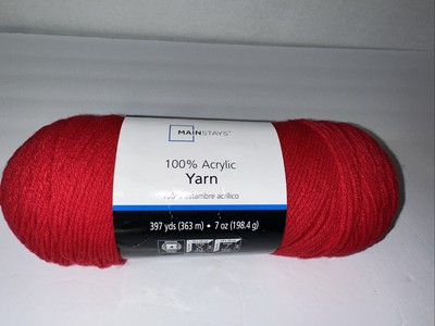 ~ Mainstays Acrylic Red Yarn, 7 oz ~-image