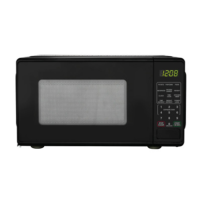 NEW Mainstays 0.7 Cu ft Countertop Microwave Oven, 700 Watts, LED Display, Black-image