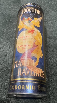 Vintage Codorniu Brut Tin Art Deco Design Wine Tin 12.5 Inches-image