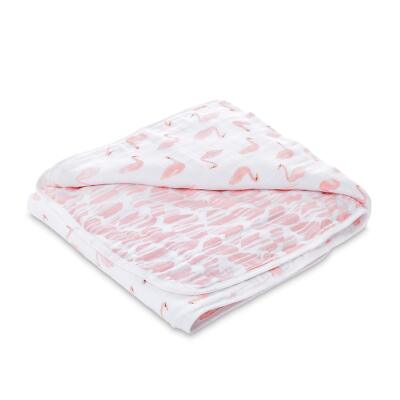 44x44 Inch Swans Baby Blanket Soft Muslin Cozy Fabric Snuggly Comfort-image