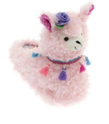 Wonder Nation Soft Sheep Pink Llama Girls Slippers Size M 13-1 New-image