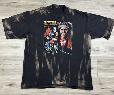 Vtg Brothers In The Wind T Shirt Biker 90’s Harley Boot Hilltop Sportswear XXL-image