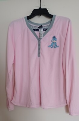 Disney Eeyore Fleece XL (16-18) Sleepshirt Pullover Fuzzy Comfy Cozy Soft Warm-image