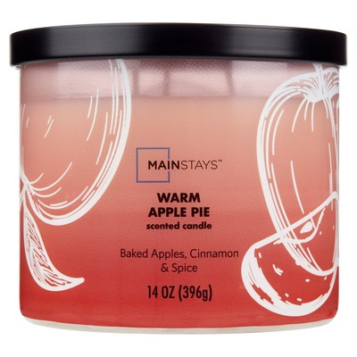 3 Pack，Mainstays 3-Wick Ombre Wrap Warm Apple Pie Candle, 14-Ounce-image