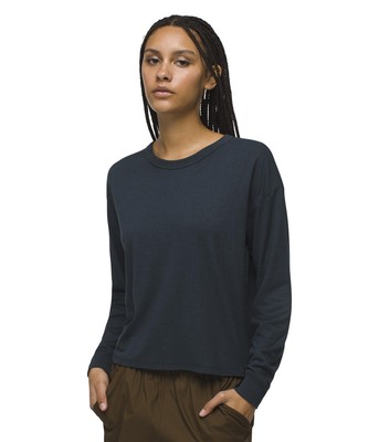 Women's Cozy Up LS Crew, Stormy Night Heather-image
