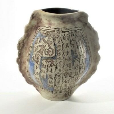  Japanese Artisan Vase Hand-Crafted Import from Malaysia Handicraft-image