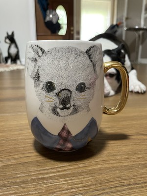 Pier 1 Imports Fine China Koala Bear Coffee/Tea Mug Gold Handle 20 fl oz-image