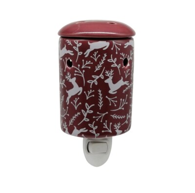 Electric Deer Decal Ceramic Wax Warmer Red-image