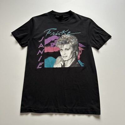 Vintage 80s Janie Fricke Saddle The Wind Tour Graphic T Shirt Men's Medium Rare-image