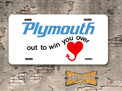Plymouth Out to Win You Over Booster License Plate-image