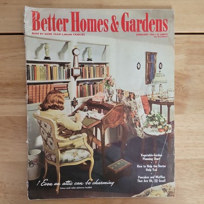 1944 JANUARY BETTER HOMES & GARDENS MAGAZINE NICE FRONT COVER - L 11804-image