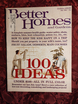 Better Homes and & Gardens JULY 1964 Home Building Decorating Gardening-image