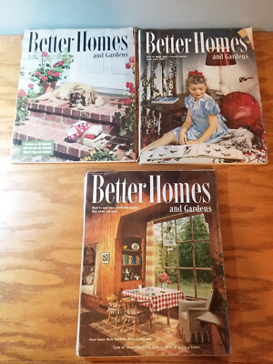 Lot of 3 Better Homes & Garden Magazines 1940's. Sept 1946, April 1947  May 1949-image
