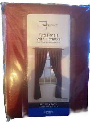 New Curtains 2 Panels Burgundy 80x84