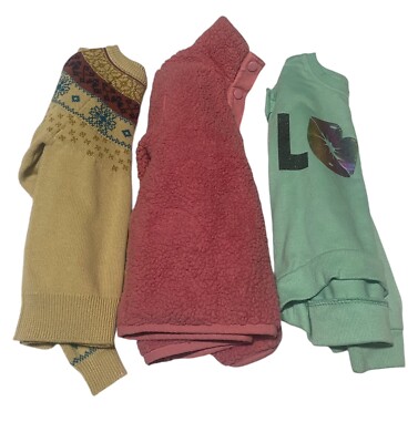 LOT OF 3 SWEATERS GIRLS SIZE 4/4T Comfort Cozy Bundle Kids Shirts-image