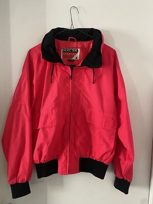 Vintage 80s/90s Pacific Trail hot pink wind breaker -image