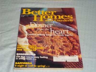 1996 OCTOBER BETTER HOMES & GARDENS MAGAZINE - DINNER FROM THE HEART - H 4101-image