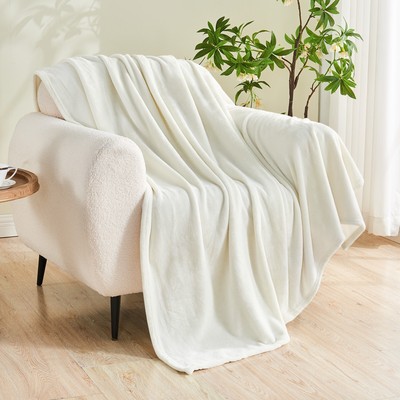 Cozy Blanket Solid Blanket Throw Blanket - 300 GSM Fleece Blanket Throw Size-image
