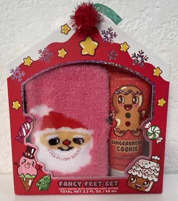Simple Pleasures Gingerbread Cookie Fancy Feet Foot Lotion & Cozy Socks Set 🎅🏻-image