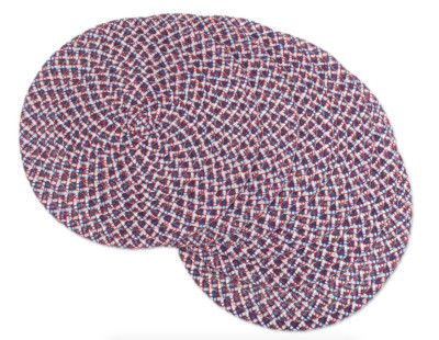 Design Imports V8803 Americana Braided Circle Placemat Set of 4-image